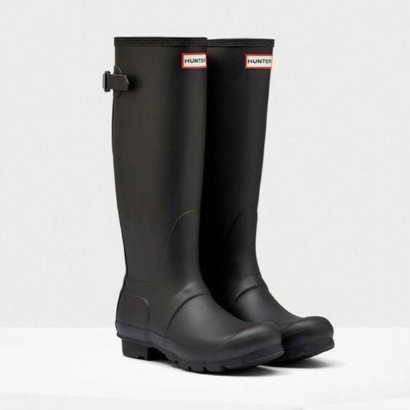 Hunter Shoes - Tall black mat Hunter boots